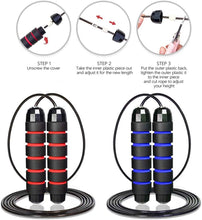 Load image into Gallery viewer, Adjustable Skipping Rope for Exercise - Jump Ropes for Fitness for Women Men and Kids -
