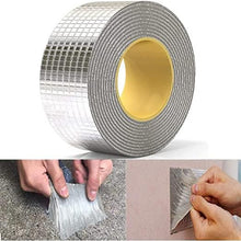 Load image into Gallery viewer, Leakage Repair Waterproof Tape for Pipe Roof Water Leakage Solution Aluminum Foil Adhesive Tape Sealing Butyl Rubber Tape for Surface Crack, Pipe Rupture (5cmx5m)
