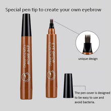 Load image into Gallery viewer, Waterproof 4 Points Microblading Eyebrow Pen with a Micro-Fork Tip Applicator
